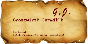 Groszwirth Jermák névjegykártya